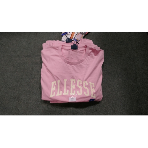 6262 - 7 X Ellesse light Pink Ladies T-shirts: Size L (335-3/85796) *This lot is subject to Vat