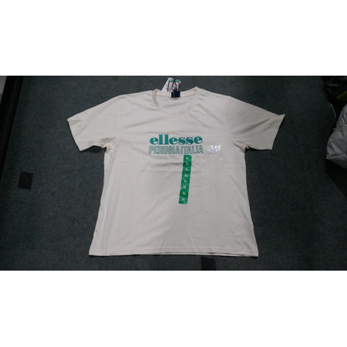 6264 - 10 X Ellesse off white Ladies T-shirts: Size XL (335-5/85796) *This lot is subject to Vat