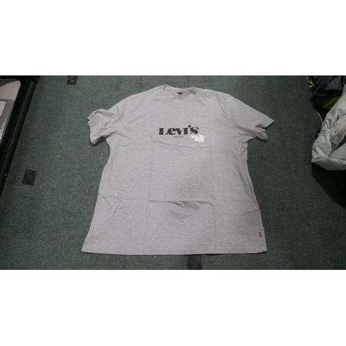 6265 - 9 x Levi's Graphic Grey men's T-shirts: size XXL (335-6/85796) *This lot is subject to Vat