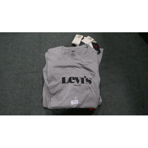 6266 - 9 x Levi's Graphic Grey men's T-shirts: size XXL (335-7/85796) *This lot is subject to Vat