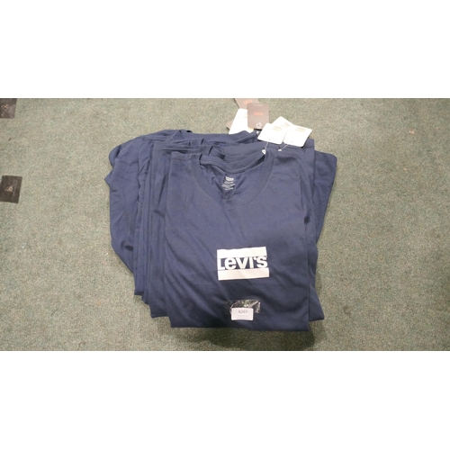 6267 - 9 x Levi's Graphic Blue men's T-shirts: size XXL (335-8/85796) *This lot is subject to Vat