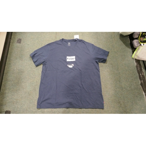 6267 - 9 x Levi's Graphic Blue men's T-shirts: size XXL (335-8/85796) *This lot is subject to Vat