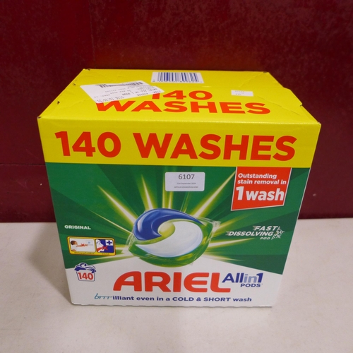 6107 - Ariel All In 1 Pods 140 Wash  3.72Kg   (335-58) *This lot is subject to Vat