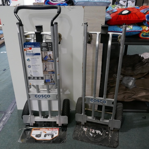 6204 - 2 x Cosco 3 In 1 Hand Trucks (Both Damaged)   (335-381,382) *This lot is subject to Vat