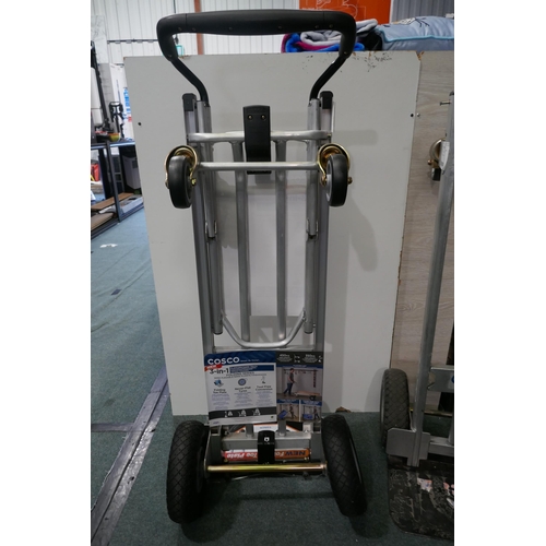 6204 - 2 x Cosco 3 In 1 Hand Trucks (Both Damaged)   (335-381,382) *This lot is subject to Vat