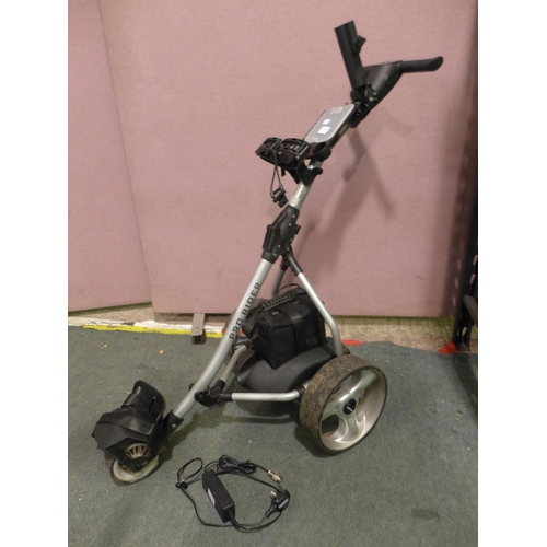 6280 - Pro Rider Black Electric Golf Trolley with Battery and Charger