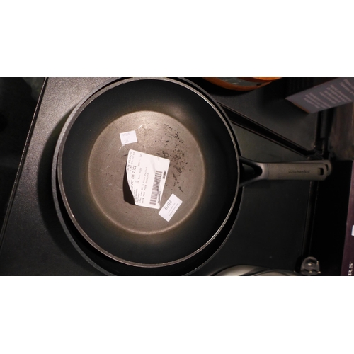 6298 - 2 Piece Hard Anodised KitchenAid Fry Pan  (335-54) *This lot is subject to Vat