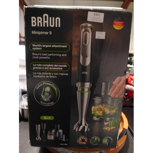 6301 - Braun Hand Blender -  Mq9138Xi  (335-75) *This lot is subject to Vat