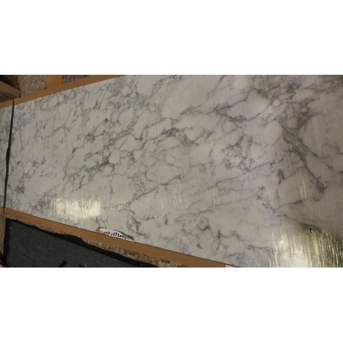 6329 - White Marble Effect Worktop