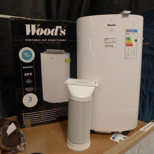 6335 - Woods 9K Cortina Air Conditioner with Remote, Original RRP £149.97 + Vat (335-317) *This lot is subj... 