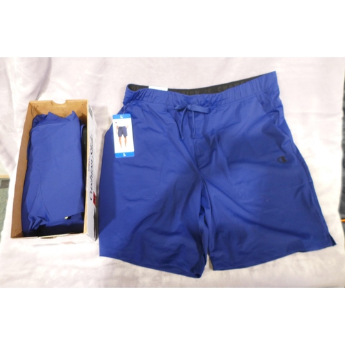 6345 - 5 x men's blue Champion shorts: 4 x small, 1 large (335-27/85796) *This lot is subject to Vat