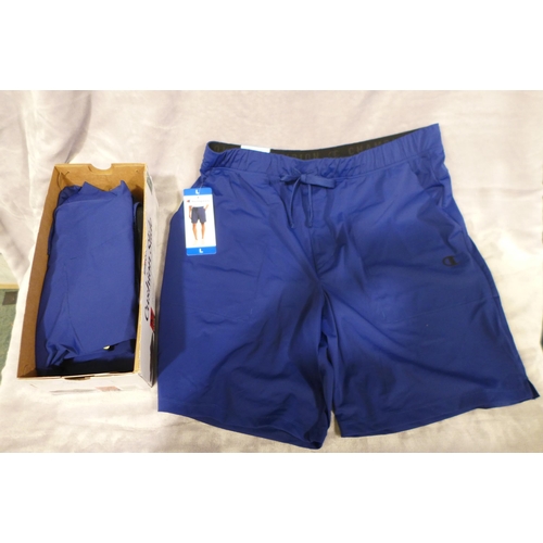 6345 - 5 x men's blue Champion shorts: 4 x small, 1 large (335-27/85796) *This lot is subject to Vat