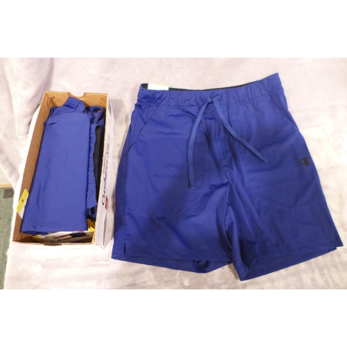 6346 - 7 x men's blue Champion shorts: size small (335-28/85796) *This lot is subject to Vat