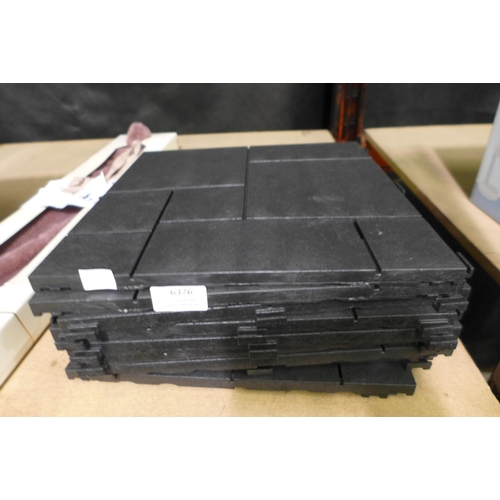 6376 - Easy Tile Mosaic Graphite Deck Tiles (335-253) *This lot is subject to Vat