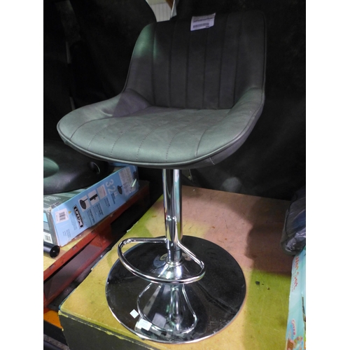 6389 - Bayside Grey Gas-Lift Bar Stool (335-291) *This lot is subject to Vat