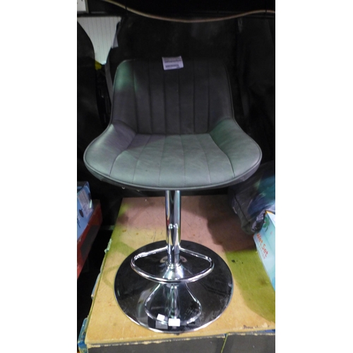 6389 - Bayside Grey Gas-Lift Bar Stool (335-291) *This lot is subject to Vat