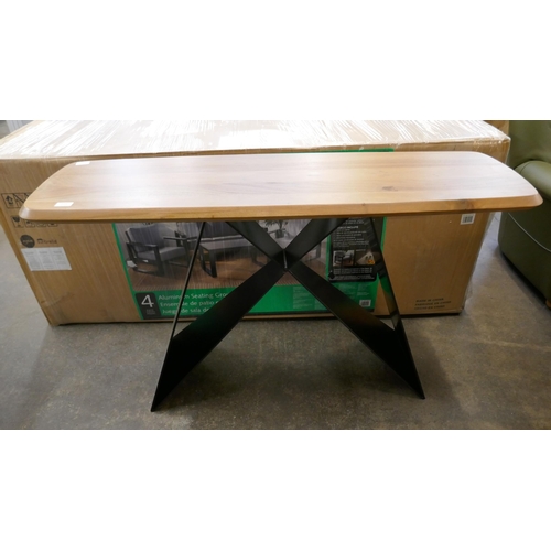 3134 - A railway sleeper console table  * This lot is subject to VAT