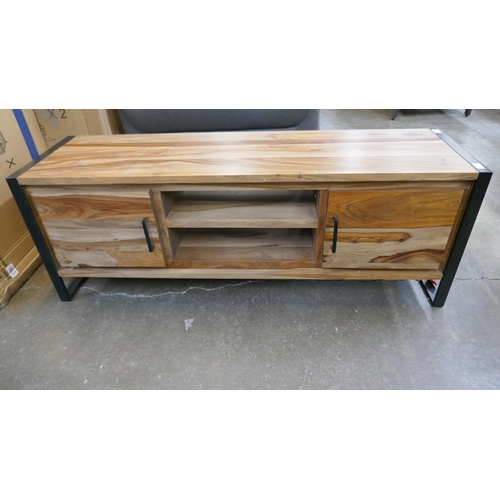 3142 - A Fire hardwood TV unit  *This lot is subject to VAT