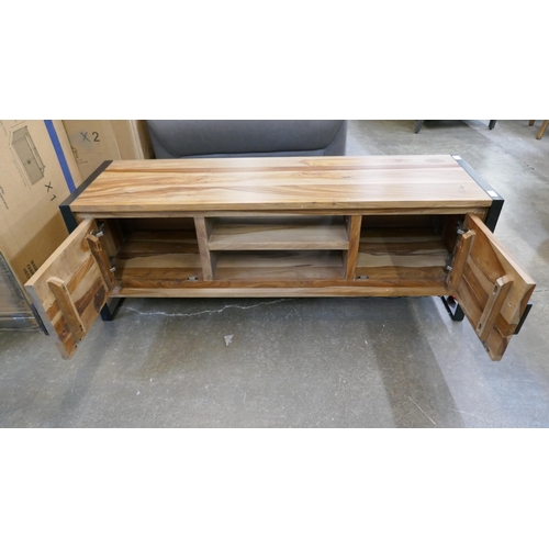 3142 - A Fire hardwood TV unit  *This lot is subject to VAT