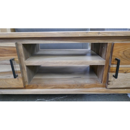 3142 - A Fire hardwood TV unit  *This lot is subject to VAT