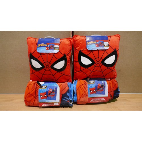 6189 - 2x Spiderman Pillow and Throw (334-618) *This lot is subject to Vat