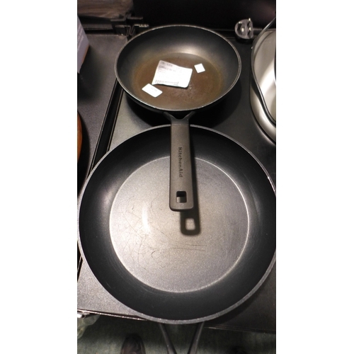 6298 - 2 Piece Hard Anodised KitchenAid Fry Pan  (335-54) *This lot is subject to Vat