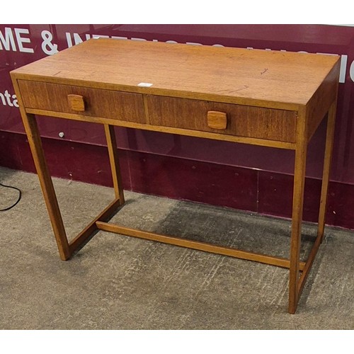 9 - A Herbert Gibbs teak two drawer side table