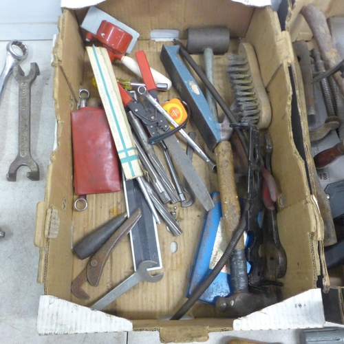 5013 - 4 metal toolboxes all sold with a selection of assorted hand tools