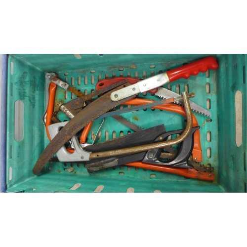 5018 - 2 boxes of assorted hand tools including chisels, hammers, spanners, etc.