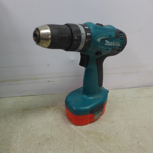 A Makita 8391D cordless drill with spare battery P18 18V 1.3A H