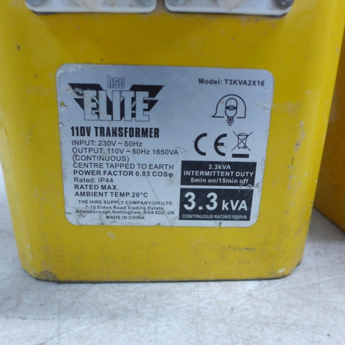 5029 - Three dual 16A socket 110v 3.3 KVA transformers