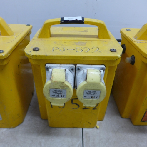 5029 - Three dual 16A socket 110v 3.3 KVA transformers