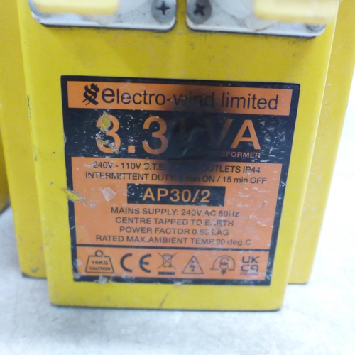 5029 - Three dual 16A socket 110v 3.3 KVA transformers