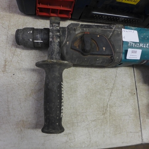 5030 - A Bosch 240V hammer drill and a Makita 110V hammer drill