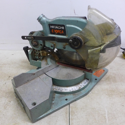 5033 - A Hitachi C10FCA 110v 255mm chop saw