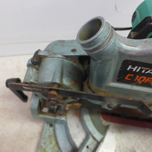 5033 - A Hitachi C10FCA 110v 255mm chop saw