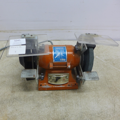 5045 - A Draper GM125 1/5 HP 240v bench grinder