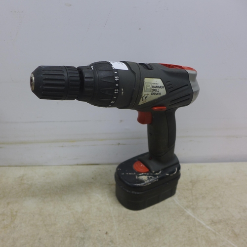 5046 - Four cordless drills including Makita, Performance Power hammer drills and Sainsbury's drill