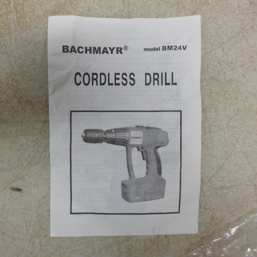 5037 - A Bachmayer BM24V, 24V cordless drill in case