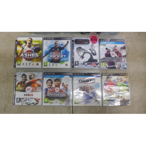 5061 - A Playstation 3 games console and a quantity of games including Tiger Woods PGA Tour 11, 13 and 14, ... 