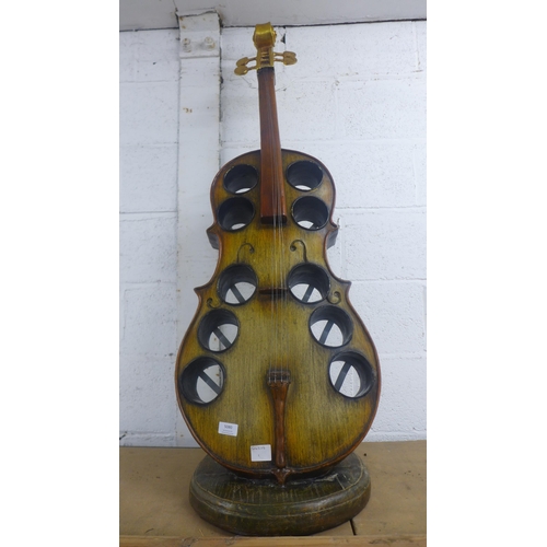 5080 - A wooden cello style wine rack