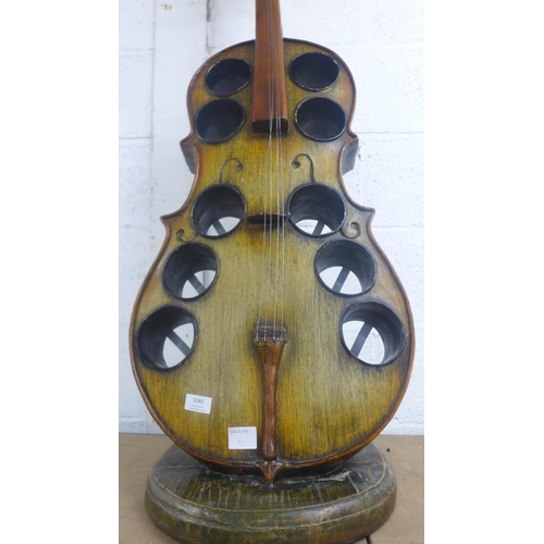 5080 - A wooden cello style wine rack