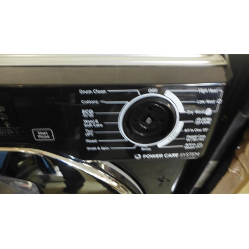 4002 - Hoover H Wash + Dry 300 Pro Black Integrated Washing Machine (9kg), ( Damaged Tray door/ Program Sel... 