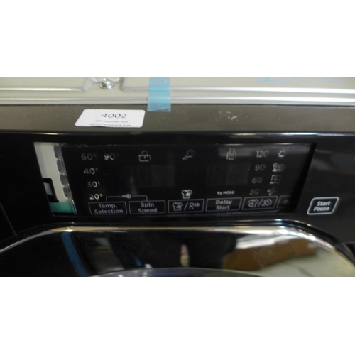 4002 - Hoover H Wash + Dry 300 Pro Black Integrated Washing Machine (9kg), ( Damaged Tray door/ Program Sel... 