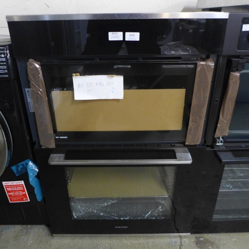 4005 - Karlson Double Oven - Stainless Steel (Broken Top Oven Door) TFTDOVSS (458-134) *This lot is subject... 