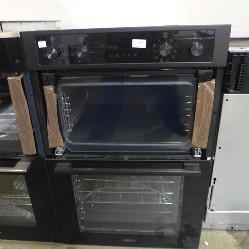 4006 - Zanussi  Built-in Double Oven with AirFry (Broken Top Oven Door) ZKCNA7KN (458-186) *This lot is sub... 