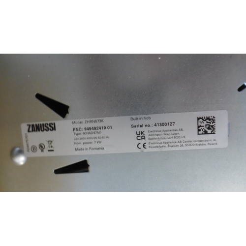 4017 - Zanussi Ceramic OvalZone 4 Zone Hob - Model NoZHRN673K, Original RRP £215.83  + vat (460-163)    * T... 