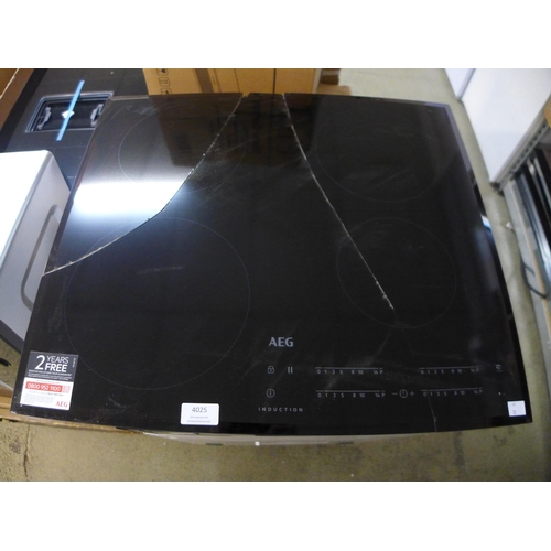 4025 - AEG 4 Zone Induction Hob - Model NoIKB64401FB, (crack to glass)Original RRP £340.83  + vat (460-72) ... 