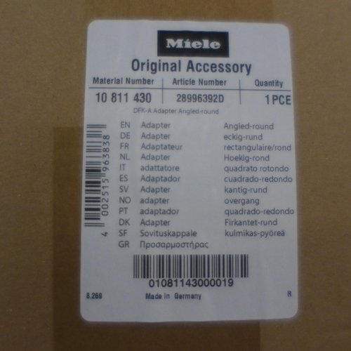 4049 - Miele DFK-R 1000 Flat duct 1000 mm,  flat duct - Model NoDFK-V Connector, Miele DFK-BH 90 90 horizon... 