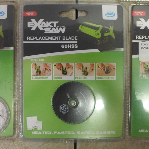 5066 - Six Exakt saw blades - 2 G50 Diamonds and 4 60HSS